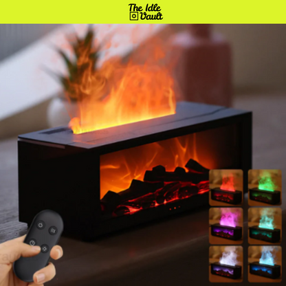 Fireplace Flame Humidifier with Remote & Aromatherapy